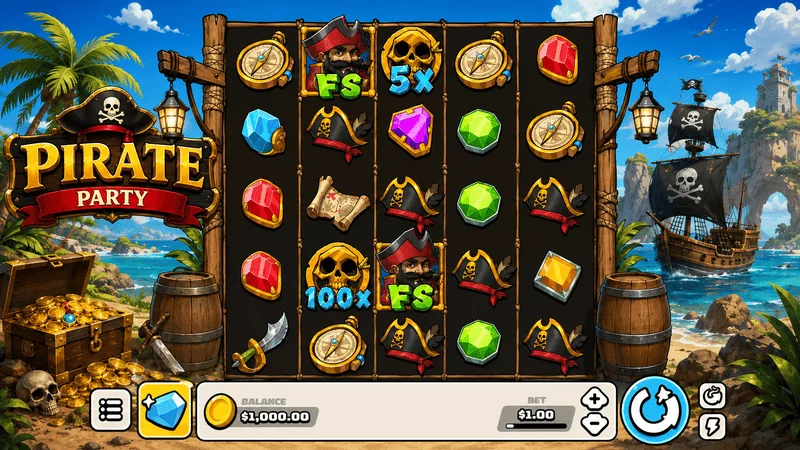 Pirate Party - main game screen